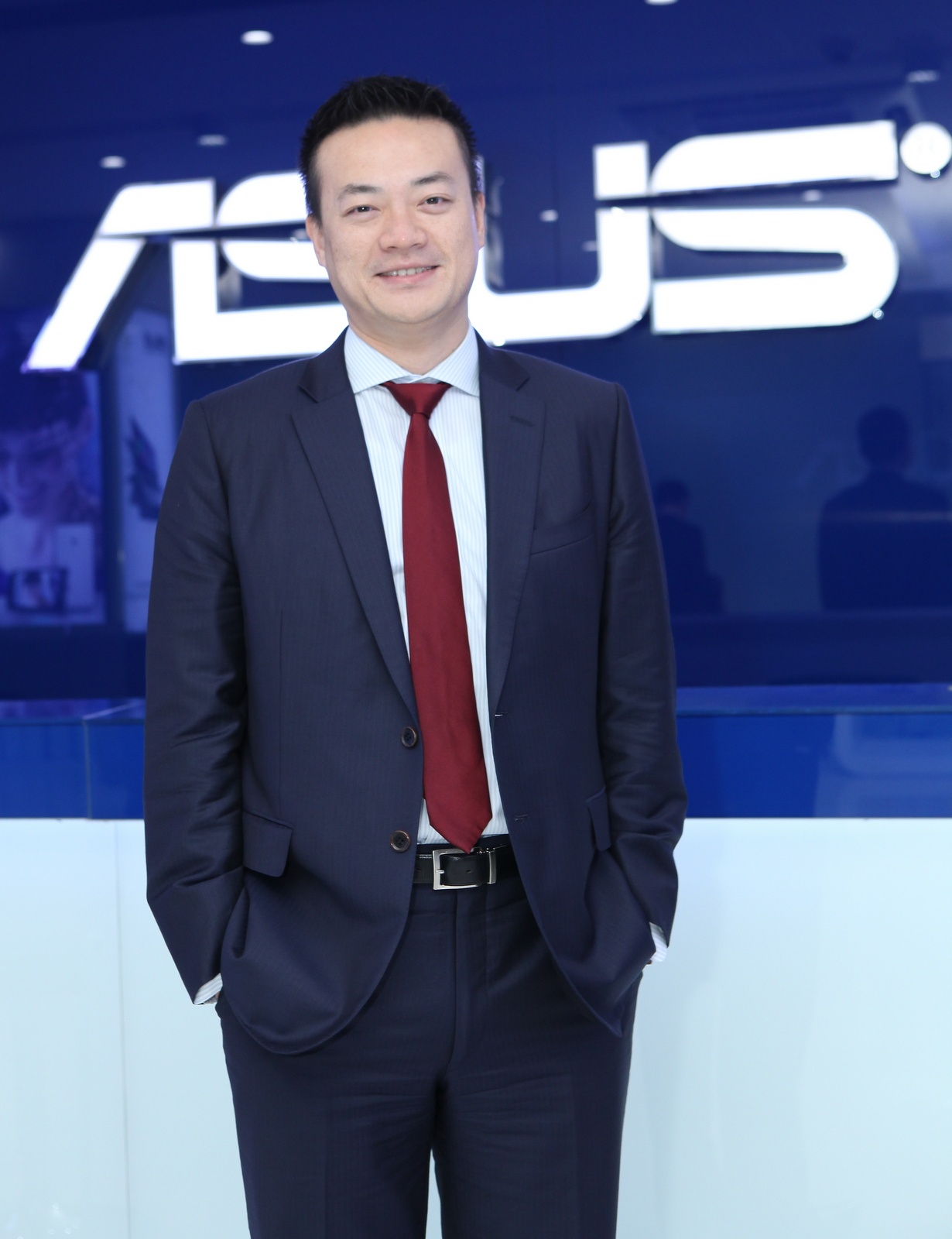 Ông Jeff Lo - Tổng giám đốc Asus Việt Nam tại lễ ra mắt văn phòng và dịch vụ bảo hành mới của Asus tại Hà Nội dịp đầu tháng 2. Ảnh: Khánh Hà.
