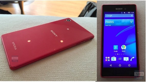 Ảnh thực tế vừa bị rò rỉ cho thấy Xperia M4 Aqua có thiết kế giống với Xperia Z3. Ảnh: Xperia Blog.