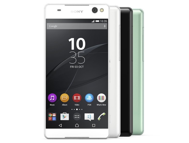Xperia C5 sở hữu thiết kế không viền ấn tượng. Ảnh: Sony.