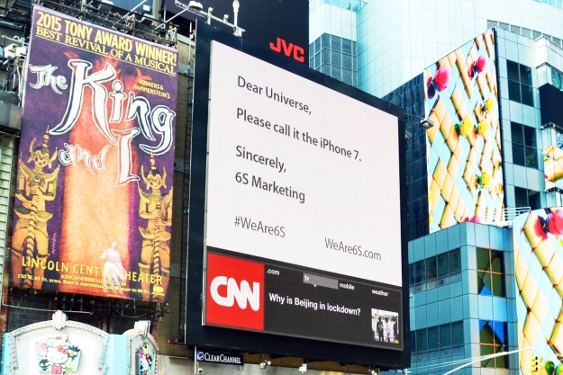 Tấm biển quảng cáo của 6S tại Time Square. Ảnh: Weare6S.