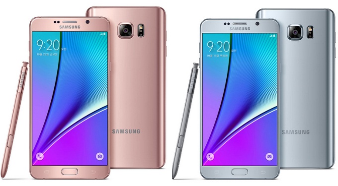 Galaxy Note 5 them mau vang hong hinh anh