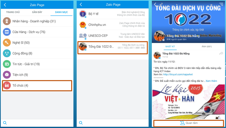 Da Nang trien khai tra cuu dich vu cong tren Zalo hinh anh
