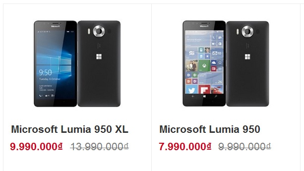 Lumia 950 giảm giá mạnh ảnh 1 Lumia 950 giam gia manh anh 1