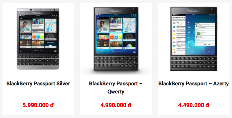 Gia BlackBerry Passport cham day anh 2