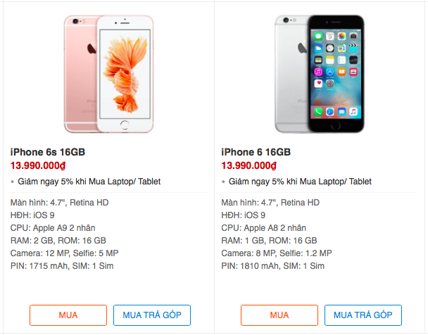 iPhone 6S chính hãng giảm giá ảnh 1 iPhone 6S chinh hang giam gia anh 1