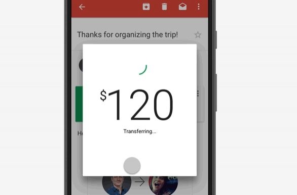 Gmail tren Android cho phep chuyen tien truc tiep hinh anh