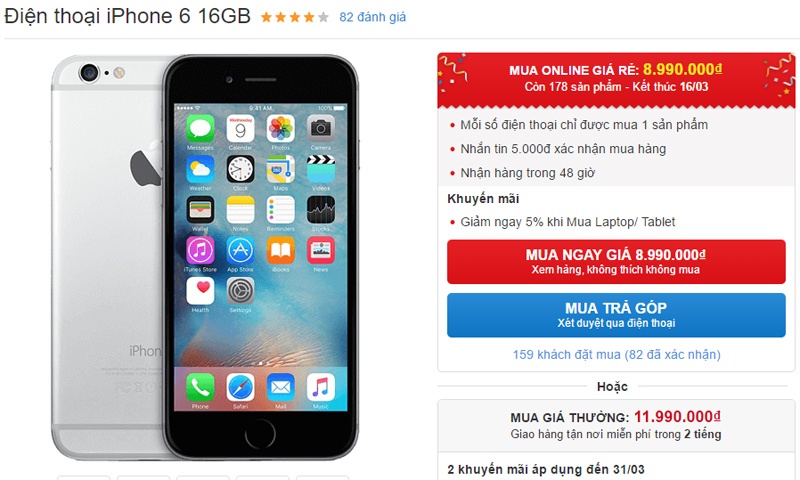 iPhone 6 16 GB giảm giá ảnh 1 iPhone 6 16 GB giam gia anh 1