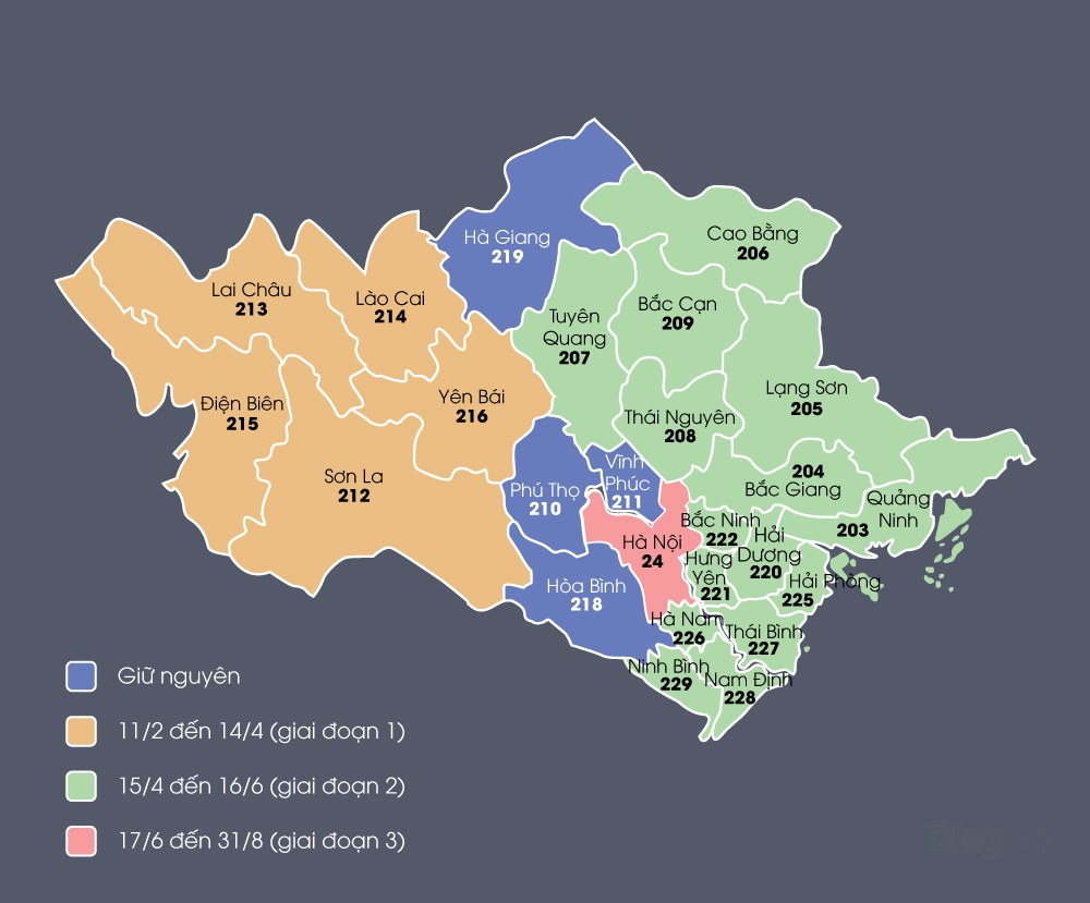 Ma vung dien thoai co dinh moi cua 63 tinh thanh hinh anh