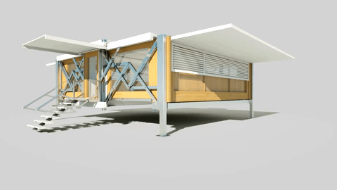 Nha di dong, gap gon nhu do choi hinh anh