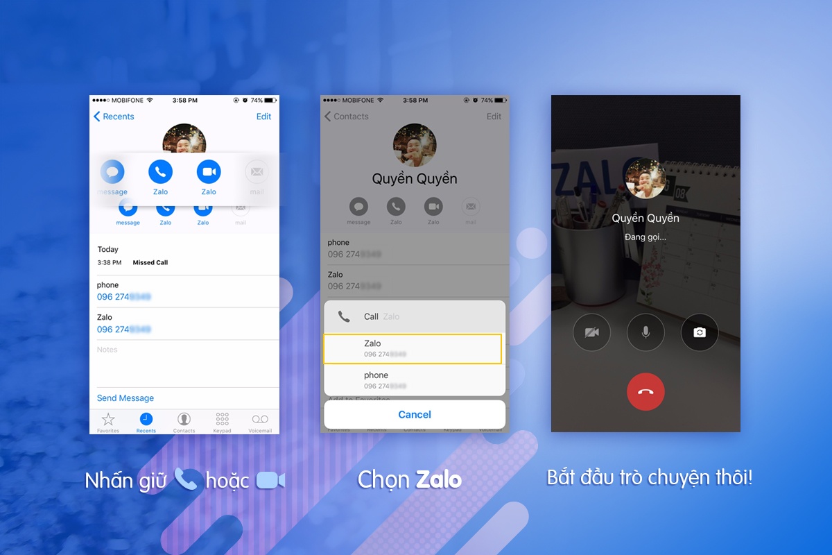 Zalo cho phép gọi từ danh bạ ảnh 2 Zalo cho phep goi tu danh ba anh 2