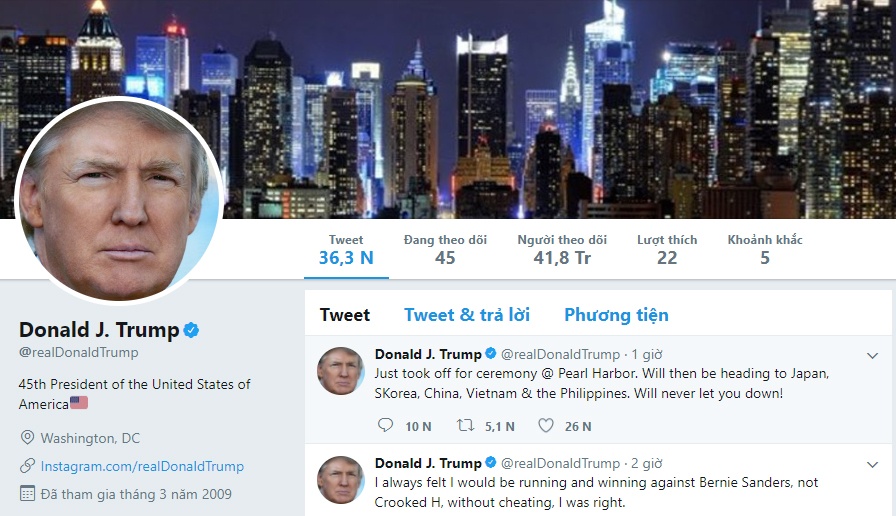 Twitter cua Tong thong Trump bi vo hieu hoa 11 phut hinh anh
