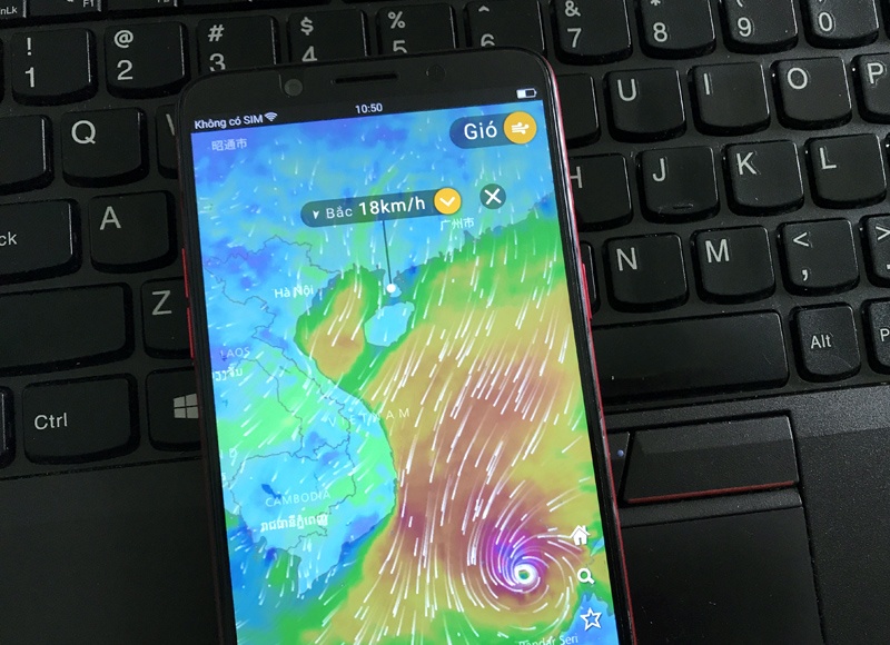 Cach theo doi bao Tembin bang smartphone hinh anh