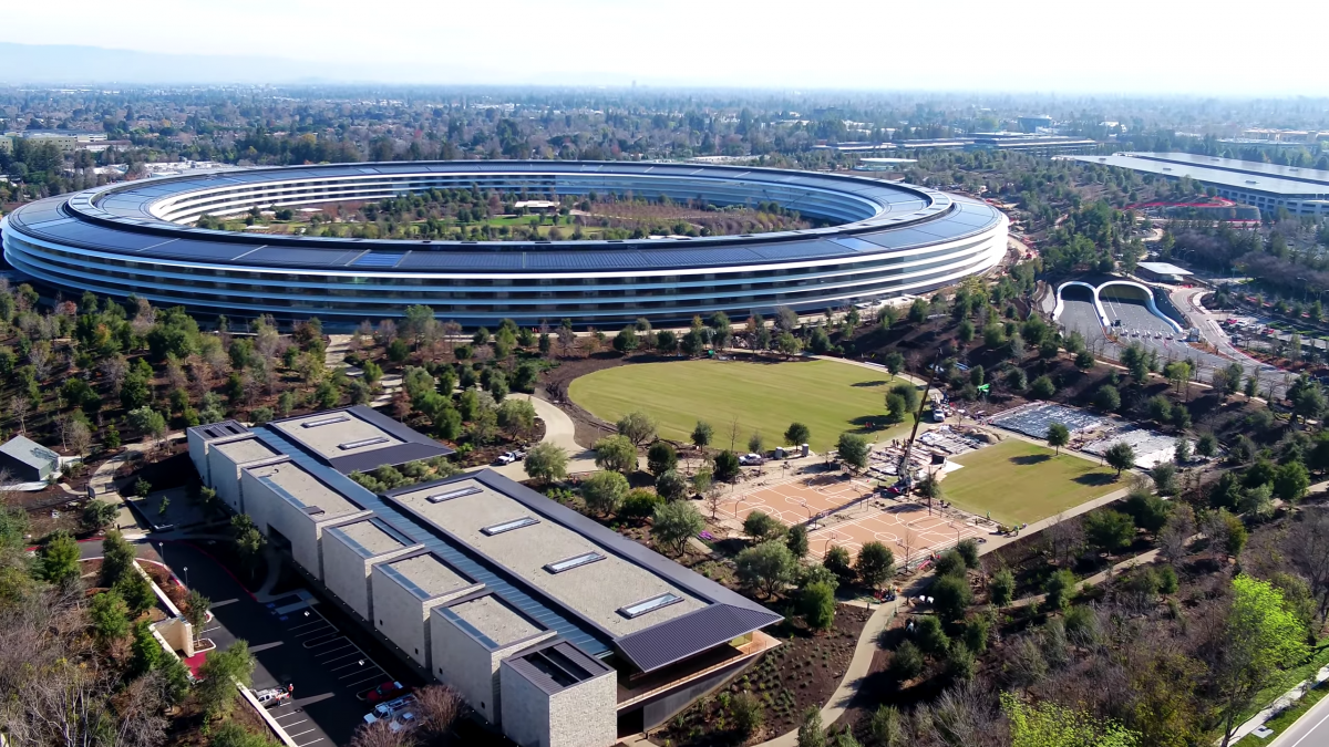 Apple Park nhin tu tren cao hinh anh