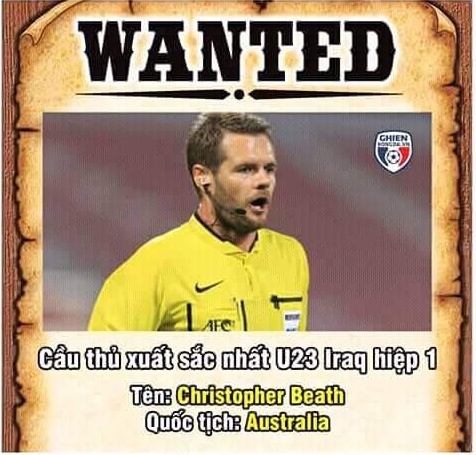 Dân mạng lập Facebook trọng tài Chris Beath ảnh 2 Dan mang lap Facebook trong tai Chris Beath anh 2