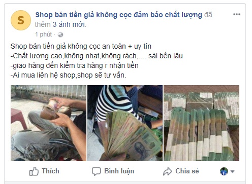 quang cao vu khi,  tien gia tran lan tren Facebook anh 1