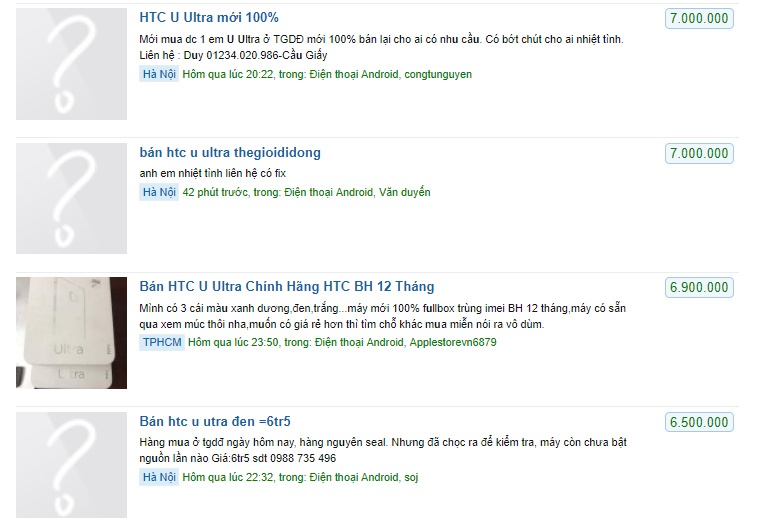 Rao ban HTC U Ultra gia re anh 1