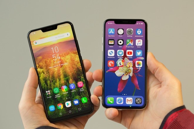 Smartphone Android nhai iPhone X: Nua voi, non tay hinh anh