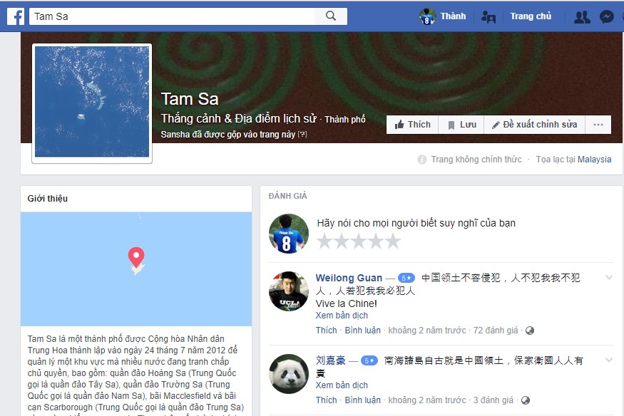 Facebook sua thong tin ve Hoang Sa Truong Sa anh 3