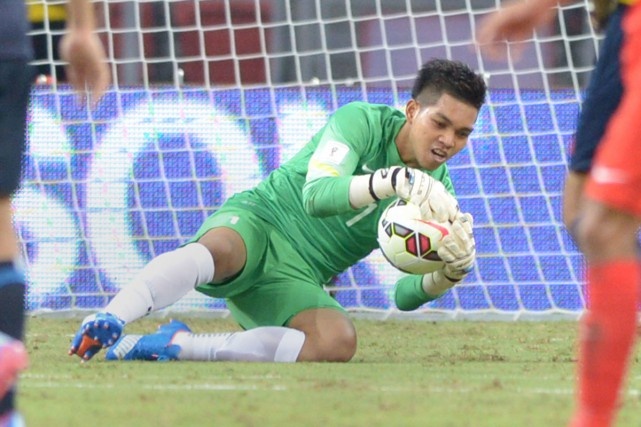 Thủ môn Izwan Mahbud sẽ có cơ hội sang Nhật thử việc. Ảnh: Straight Times.