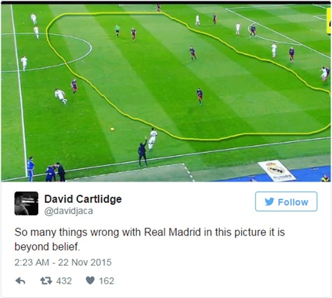 Tuyến giữa Real Madrid xuất hiện một khoảng trống rất lớn trong trận thua Barcelona 0-4.