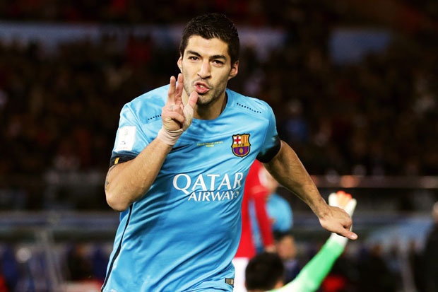 Luis Suarez ghi hat-trick ở bán kết Club World Cup, nhưng chẳng ai để ý. Ảnh: Getty Images
