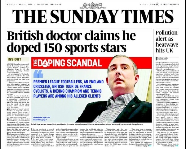 Cau thu Anh bi nghi dung doping anh 1