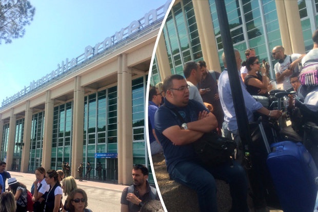 Phi trường Marseille bị sơ tán ảnh 1 Phi truong Marseille bi so tan anh 1