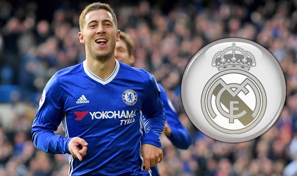HLV Conte bat luc nhin Hazard sang Real Madrid hinh anh