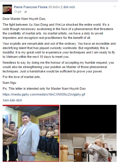 Vo su Vinh Xuan gui thu khieu chien Chuong mon Nam Huynh Dao anh 1