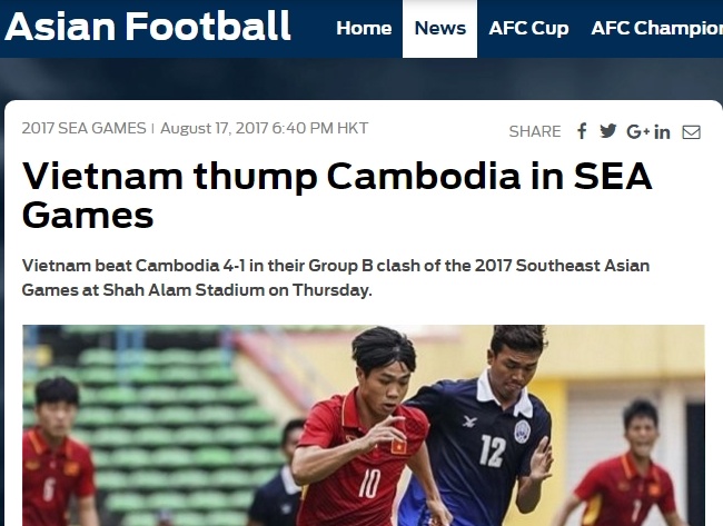 Bao nuoc ngoai: U22 Viet Nam tung don troi giang vao Campuchia hinh anh