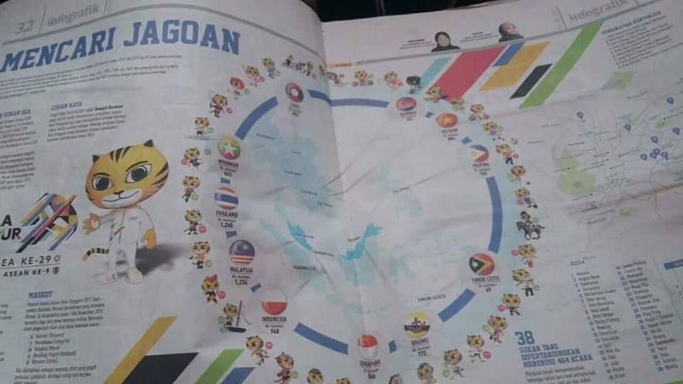 Malaysia au tri,  nham lan quoc ky nhieu quoc gia tai SEA Games anh 1