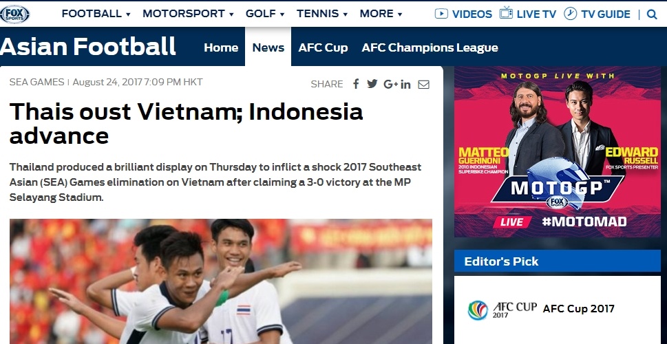 Báo nước ngoài sốc khi U22 Việt Nam bị loại ảnh 1 Bao nuoc ngoai soc khi U22 Viet Nam bi loai anh 1