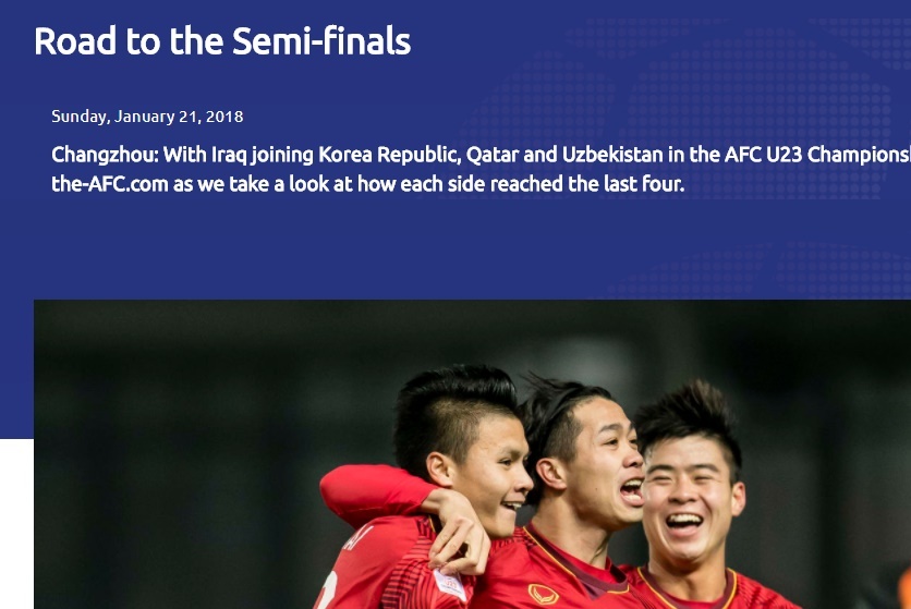 U23 Viet Nam thang, trang chu AFC van ghi Iraq vao ban ket U23 chau A hinh anh