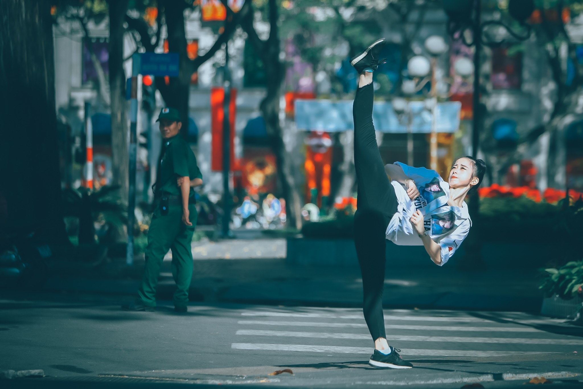 Hoa khôi taekwondo Châu Tuyết Vân tung cước đẹp mắ ảnh 1 Hoa khoi taekwondo Chau Tuyet Van tung cuoc dep ma anh 1