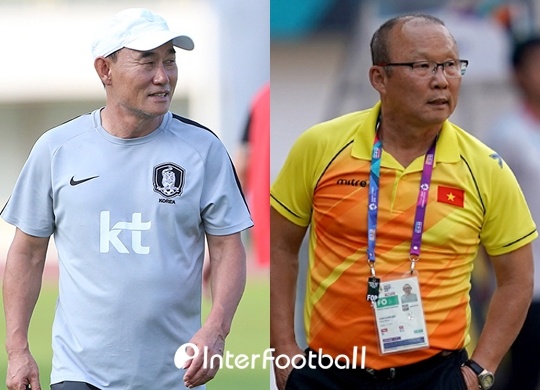 Olympic Viet Nam vs Han Quoc,  HLV Han Quoc anh 3