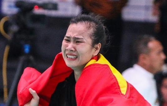 Nu VDV Viet Nam khoc khi gianh HCV pencak silat hinh anh
