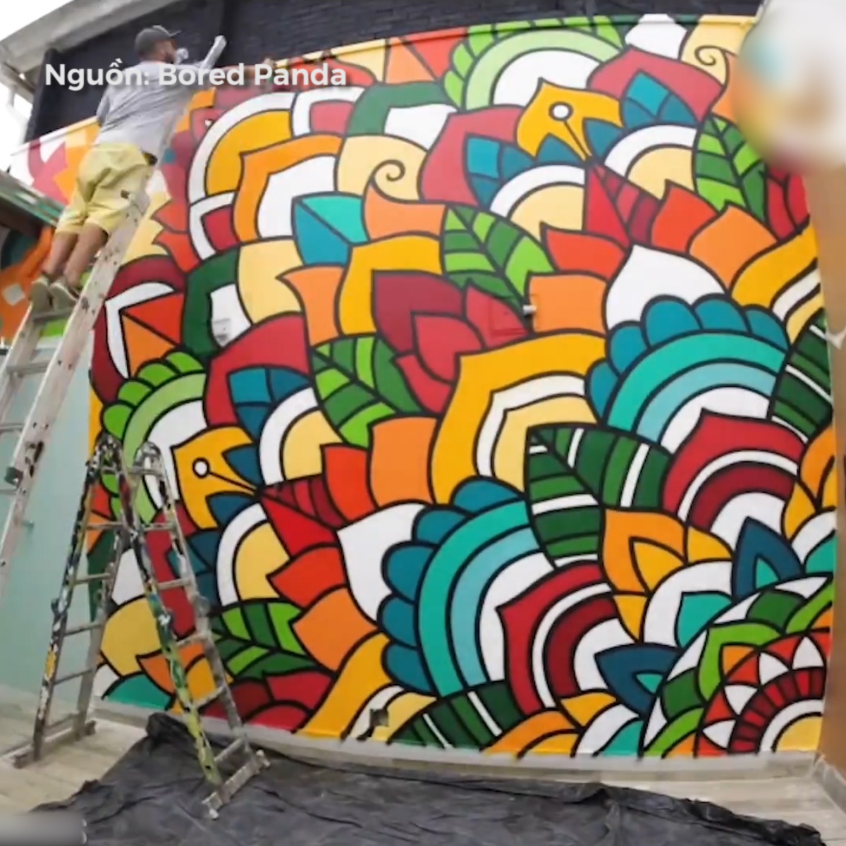 Chi dung mau co, buc tuong trang bong lot xac nho chang trai nay hinh anh