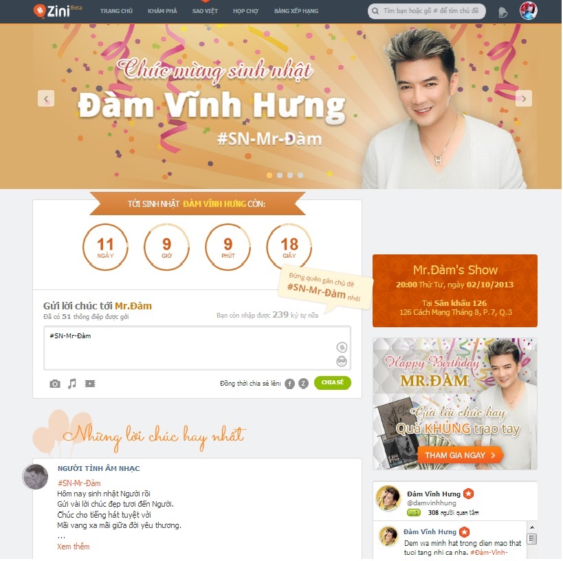 Fan dua nhau lam tho tang sinh nhat Dam Vinh Hung hinh anh