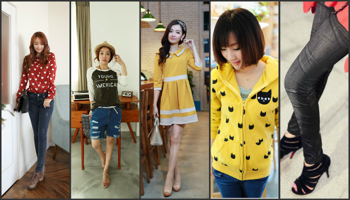 Áo thun Quảng Châu, Thái Lan hoặc Hàn Quốc liên tục đổ bộ với nhiều mẫu mã. Áo sơ mi kiểu thanh lịch. Đầm xòe duyên dáng. Skinny ôm gọn đôi chân thon, … tất cả đều gói gọn trong khoảng giá 200K.