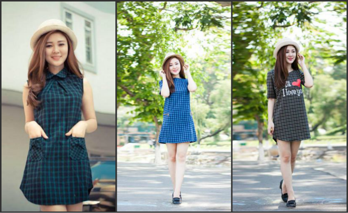 Lựa chọn đầm suông với họa tiết thời trang như carô, in chữ, in hình sẽ giúp cho các cô nàng công sở trông trẻ trung hơn.