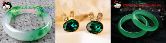 Những món trang sức có màu xanh ngọc bích; giá từ 371.000 đồng; sẽ mang lại may mắn cho những bà mẹ cung Thiên Bình.