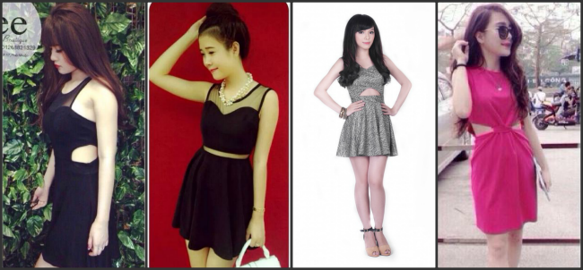 Những chiếc đầm cut-out này có giá khoảng từ 150.000 đồng, bạn có thể dễ dàng tìm thấy ở bất cứ cửa hàng thời trang nào.