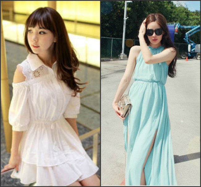 Váy áo hở vai tôn nét đẹp thiếu nữ, giúp bạn trẻ trung, đáng yêu hơn. Đây là kiểu hở an toàn nhất, đem lại sự thoải mái cho người mặc.