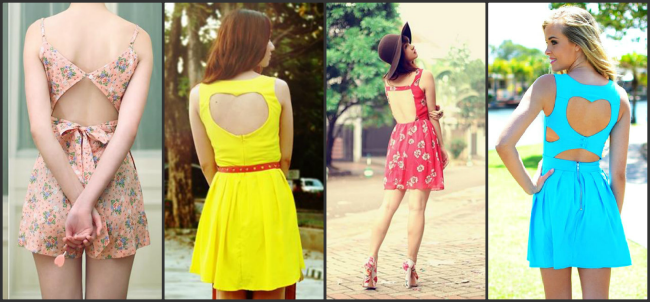 Nhiều kiểu khoét như trái tim, hình tròn, khoét chữ V... giúp