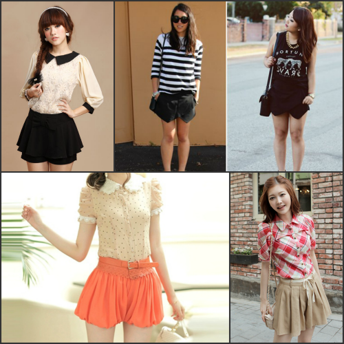 Từ áo ren, voan, sơ mi cho đến áo thun,… tất cả đều dễ dàng hòa hợp cùng quần giả váy.