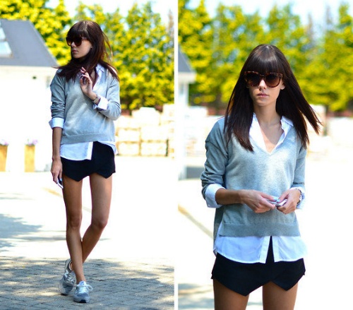 Quần giả váy không khiến bạn phải lúng túng hay e dè lo sợ bị “lộ hàng” như khi mặc các loại váy.