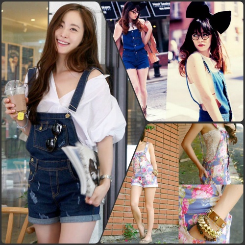 Một chiếc áo sơ mi phom rộng lệch vai, áo ống ren hay áo croptop cũng đủ khiến cho cả set đồ yếm của bạn trông lạ mắt và quyến rũ hơn.