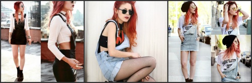 Thử sức với phong cách rock chic, điểm nổi bật của cả set đồ chính là đôi giày cực chất.