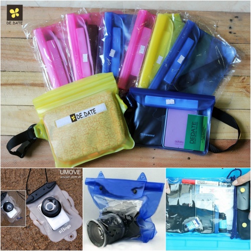 Bạn cũng có thể dùng túi chống nước để cất giữ tiền, giấy tờ tùy thân tránh bị nước mưa làm hư hỏng. Đối với những người thường xuyên phải sử dụng máy ảnh để phục vụ công việc thì túi chống nước là một vật dụng rất cần thiết vào mùa mưa. Giá bán: khoảng 50.000 – 180.000 đồng tùy kích thước và chất liệu.