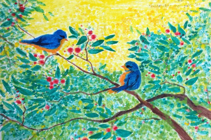 Thi ve tranh bang mau nhuom toc hinh anh